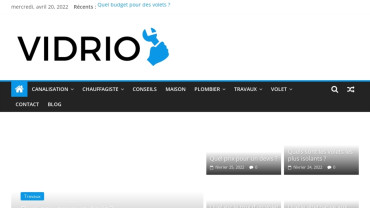 Page d'accueil du site : Vidrio