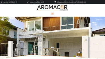 Page d'accueil du site : Aromacor Concept