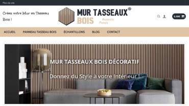 Page d'accueil du site : Mur Tasseaux Bois