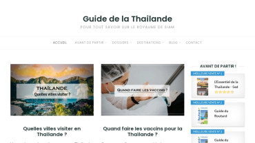 Page d'accueil du site : Guide Thaïlande