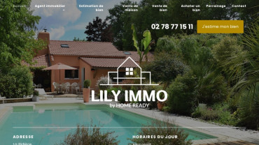 Page d'accueil du site : Lily Immo by Home Ready