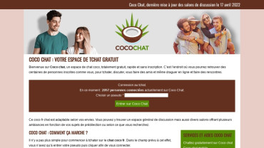 Page d'accueil du site : Coco Chat