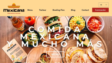 Page d'accueil du site : Mexicana Lausanne