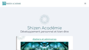 Page d'accueil du site : Shizen Académie