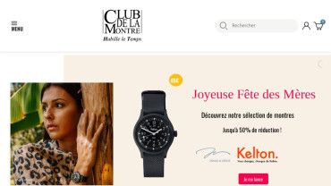 Page d'accueil du site : Club de la Montre