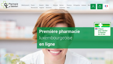 Page d'accueil du site : Pharmacie de Steinfort