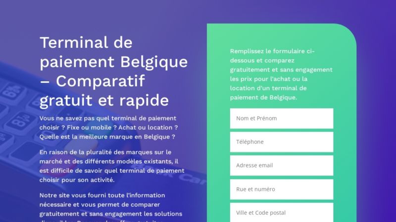 Terminal paiement Belgique