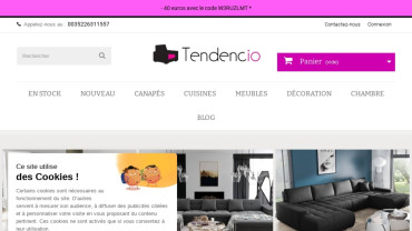 Page d'accueil du site : Tendencio