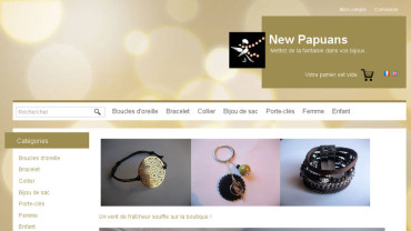Page d'accueil du site : New Papuans