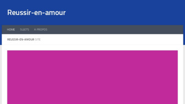 Page d'accueil du site : Reussir-en-amour.com