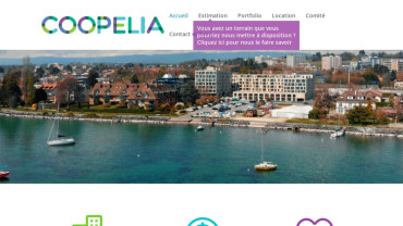 Page d'accueil du site : Coopelia