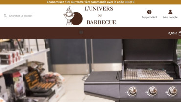 Page d'accueil du site : L'Univers du Barbecue