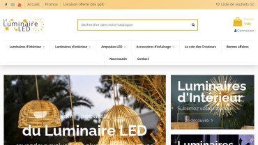 Page d'accueil du site : Le Luminaire LED