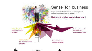Page d'accueil du site : Sense for Business