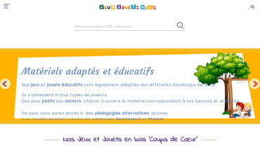 Page d'accueil du site : Jeux Jouets Bois