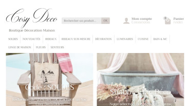 Page d'accueil du site : Cosy Déco