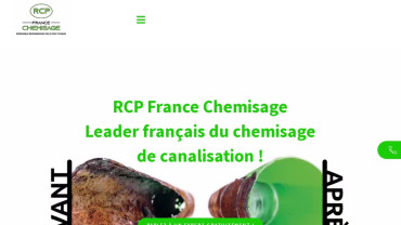 Page d'accueil du site : RCP France Chemisage