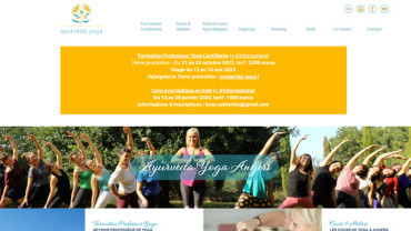 Page d'accueil du site : Ayurvéda Yoga Angers