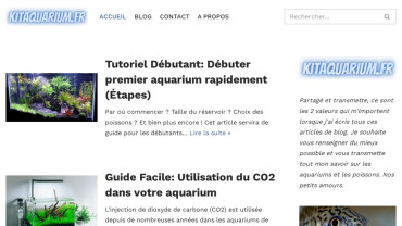 Page d'accueil du site : Kit aquarium