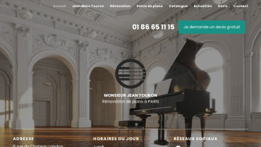 Page d'accueil du site : Monsieur Piano