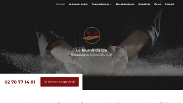 Page d'accueil du site : Le Fournil du Lin