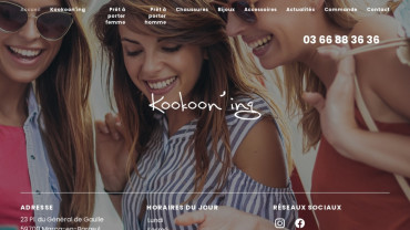 Page d'accueil du site : Kookoon’Ing