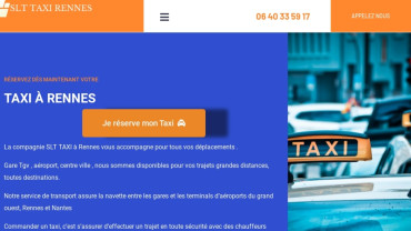 Page d'accueil du site : SLT Taxi