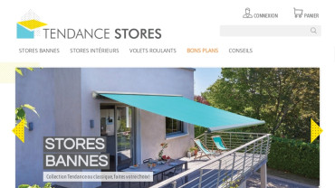 Page d'accueil du site : Tendance Stores