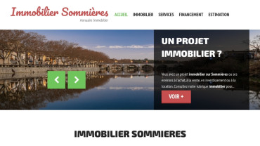 Page d'accueil du site : Immobilier Sommières