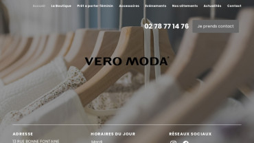Page d'accueil du site : Vero Moda
