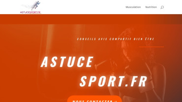 Page d'accueil du site : Astuce Sport