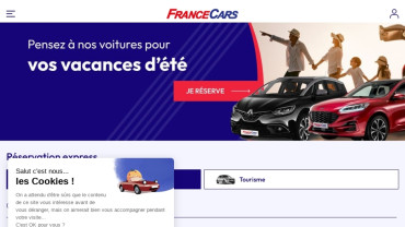 Page d'accueil du site : France Cars
