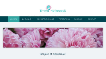 Page d'accueil du site : Emma Hotterbeck