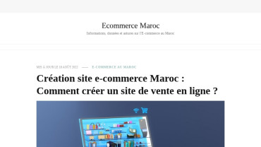 Page d'accueil du site : Ecommerce Maroc