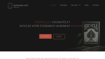 Page d'accueil du site : Bertrand Gaté