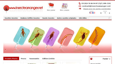 Page d'accueil du site : Insecte A Manger