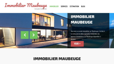 Page d'accueil du site : Immobilier Maubeuge