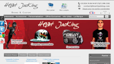 Page d'accueil du site : Heart Jacking