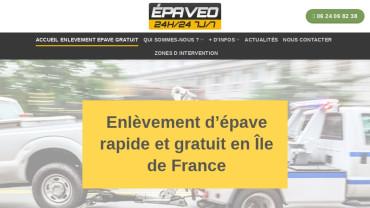 Page d'accueil du site : Epaveo