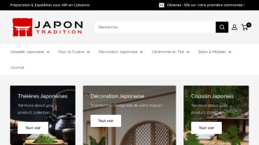 Page d'accueil du site : Japon Tradition