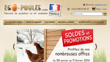 Page d'accueil du site : Eco-Poules