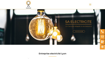 Page d'accueil du site : SA Electricité