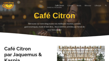 Page d'accueil du site : Café Citron Paris