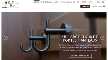 Page d'accueil du site : Porte Manteau Design