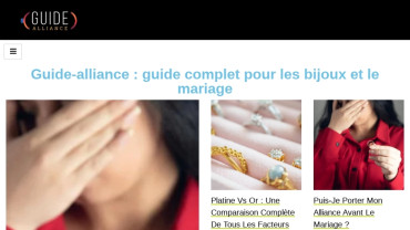 Page d'accueil du site : Guide alliance