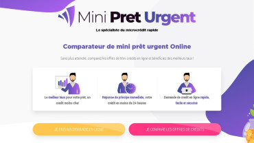 Page d'accueil du site : Mini Pret Urgent