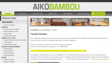 Page d'accueil du site : Aiko
