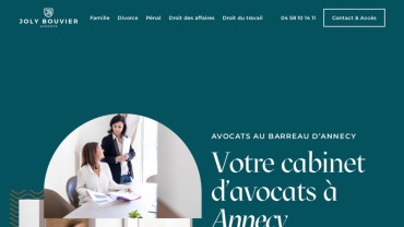 Page d'accueil du site : Joly Bouvier Avocats