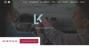 Page d'accueil du site : Auto-école LK