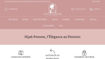 Page d'accueil du site : Hijab femme
